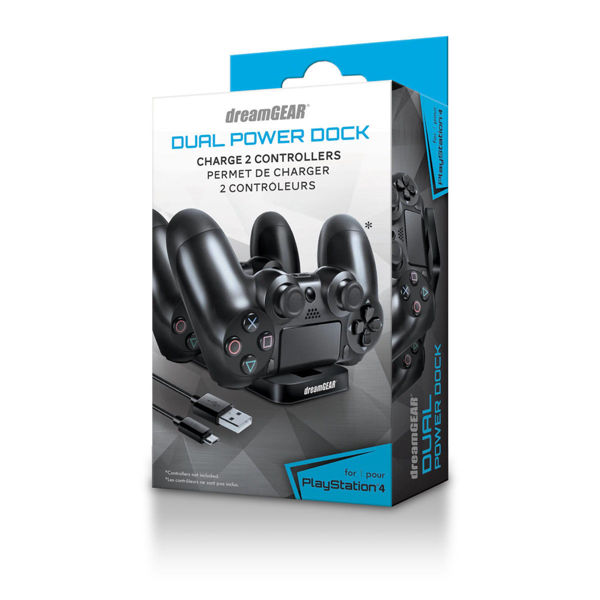 Picture of dreamGEAR Dual Power Dock for PS4 - Black