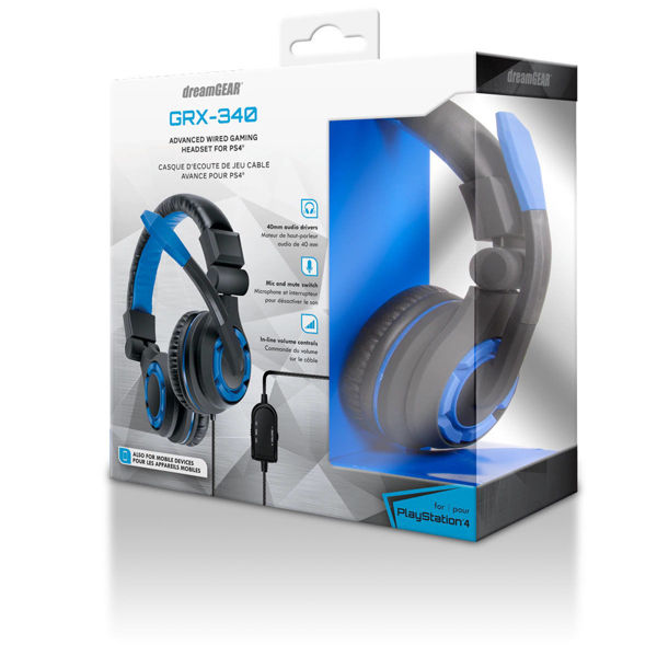 Picture of dreamGEAR GRX-340 Headset for PS4 - Black/Blue