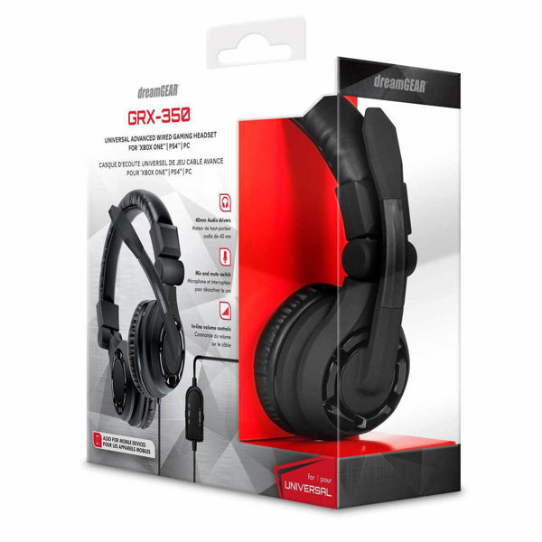 Picture of dreamGEAR GRX-350 Wired Universal Gaming Headset - Black