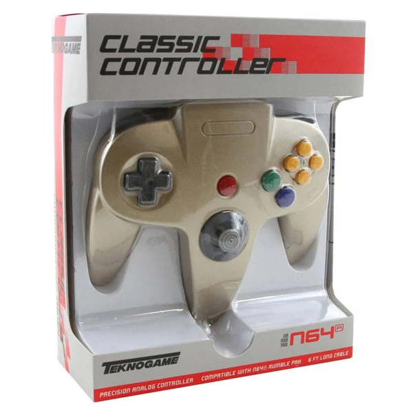 Picture of Teknogame N64 Classic Controller for Nintendo 64 - Gold