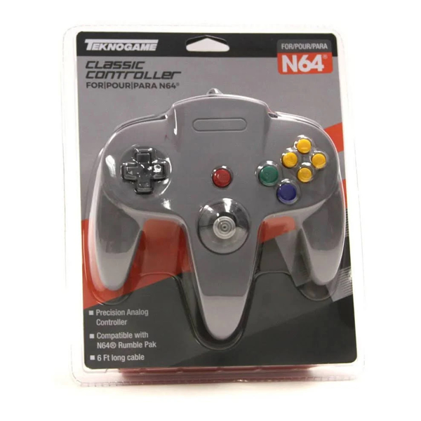 Picture of Teknogame N64 Classic Controller for Nintendo 64 - Grey