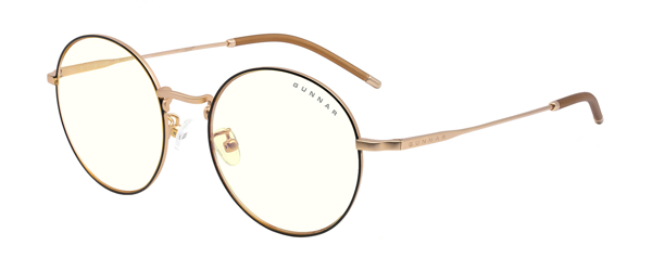 Picture of Ellipse Clear Black Gold Indoor Digital Eyewear - eye strain glasses